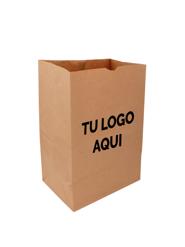 250 Bolsas Kraft 1/6 con impresión a 1 tinta