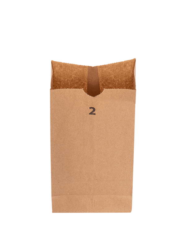 500 Bolsas de papel Kraft del N°2