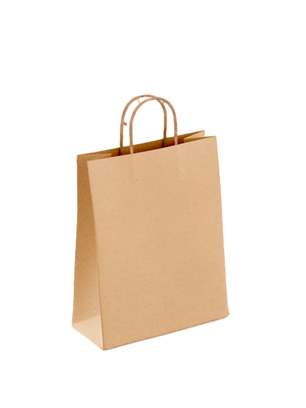 250 Bolsas de Papel Kraft 1/6 con asa cordón