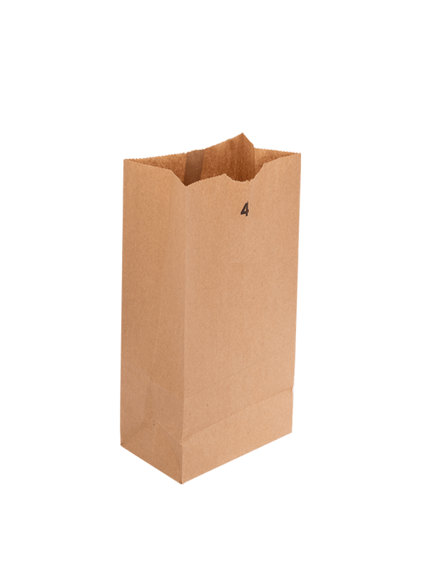 500 Bolsas de Papel Kraft del N°4