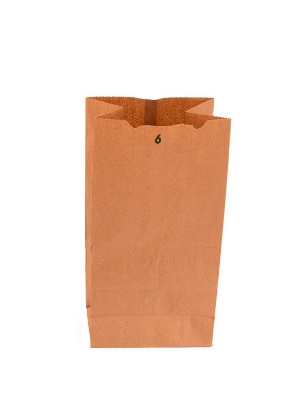 500 Bolsas de Papel Kraft del N°6