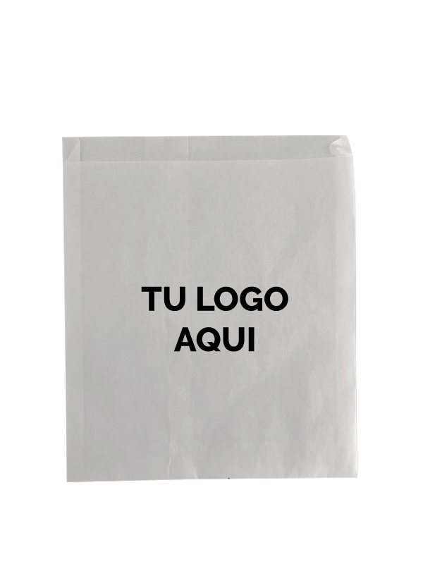 1,000 Bolsa blanca de papel encerada con impresión a 1 tinta