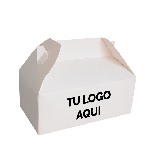 250 Box Lunch con asa con impresión