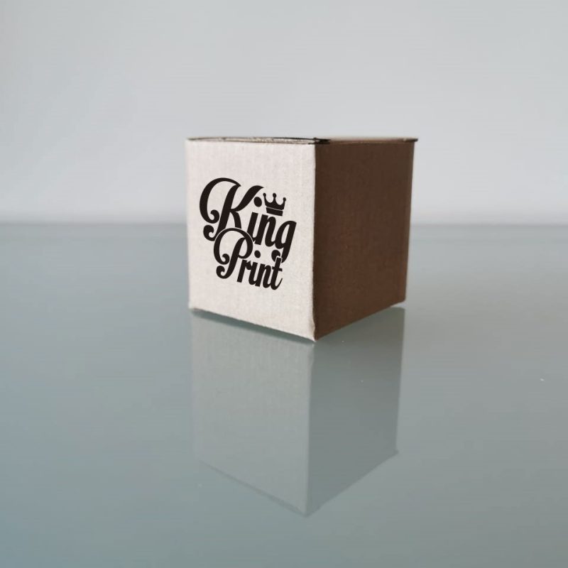 100 Cajas Cubo Microcorrugado 6 cm con impresión