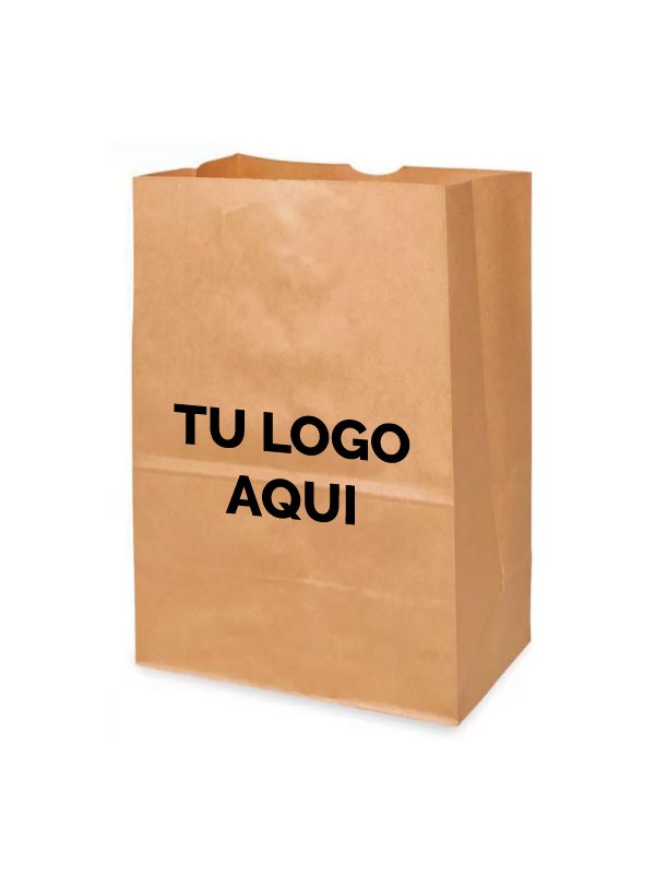 100 Bolsas de papel Kraft Premium N°2 con Impresión