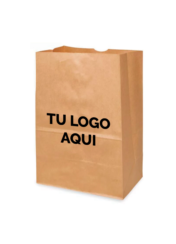 100 Bolsas de papel Kraft Premium N°2 con Impresión
