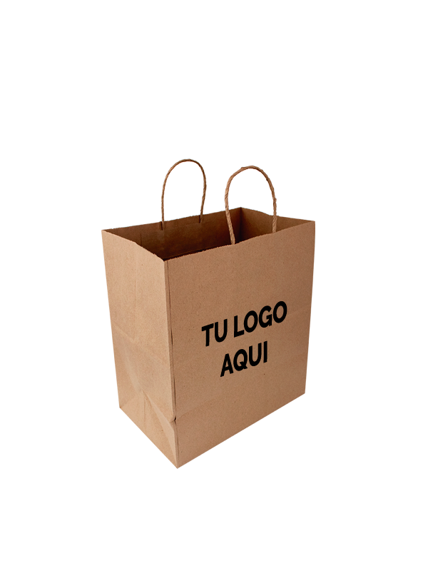 250 Bolsas fondo automático c/asa 25 cm a 1 tinta