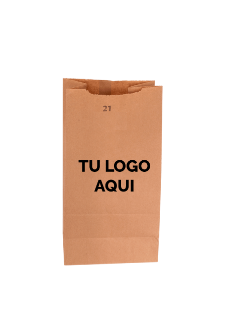 500 Bolsa de papel Kraft del N°21 con impresión a 1 tinta
