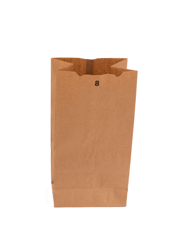 500 Bolsas de Papel Kraft del N°8