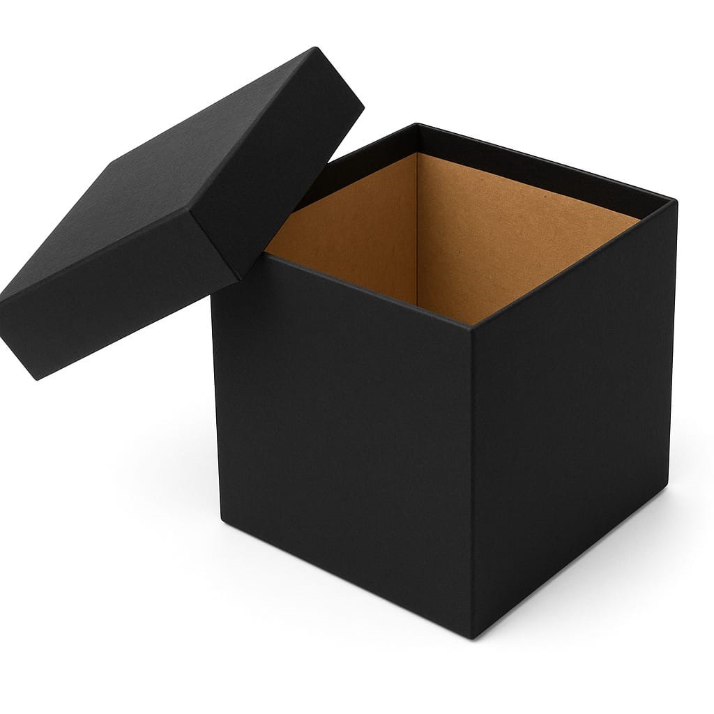 Caja Negra de Microcorrugado con Tapa de 30 CM