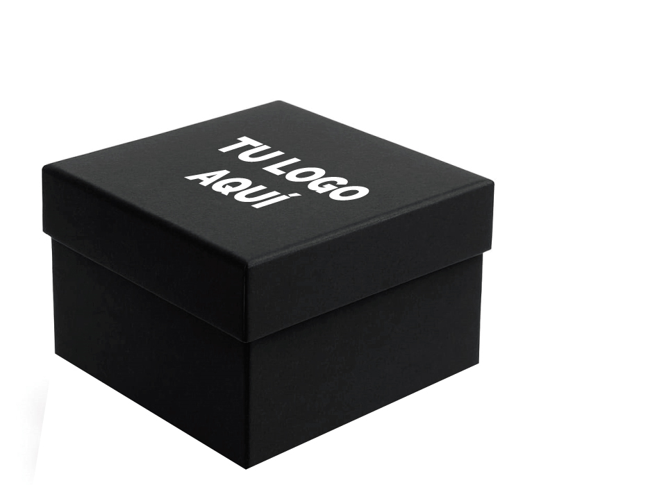 100 Cajas Negras Impresas de Microcorrugado con Tapa de 40 CM