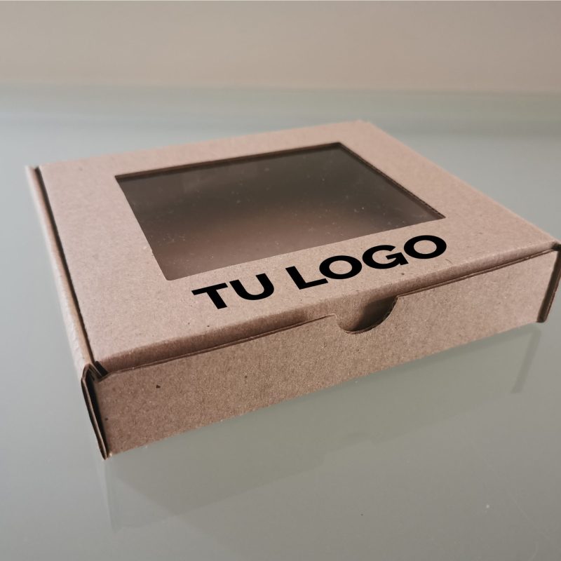 100 Cajas Microcorrugado 15x13x3 cm con impresión