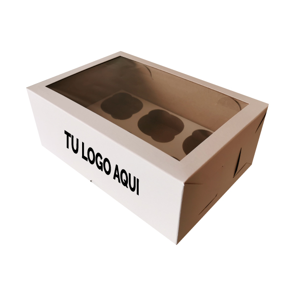 100 Cajas 24 x 16 x 9.5 cm con ventana y banco Con impresión