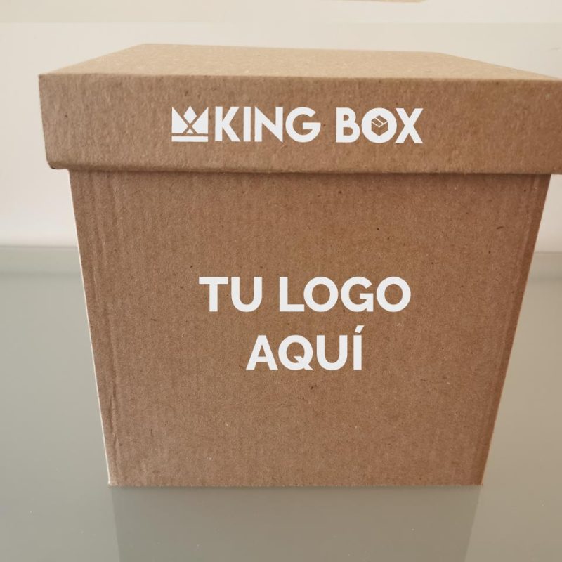 100 Cajas cubo con tapa - Con impresión